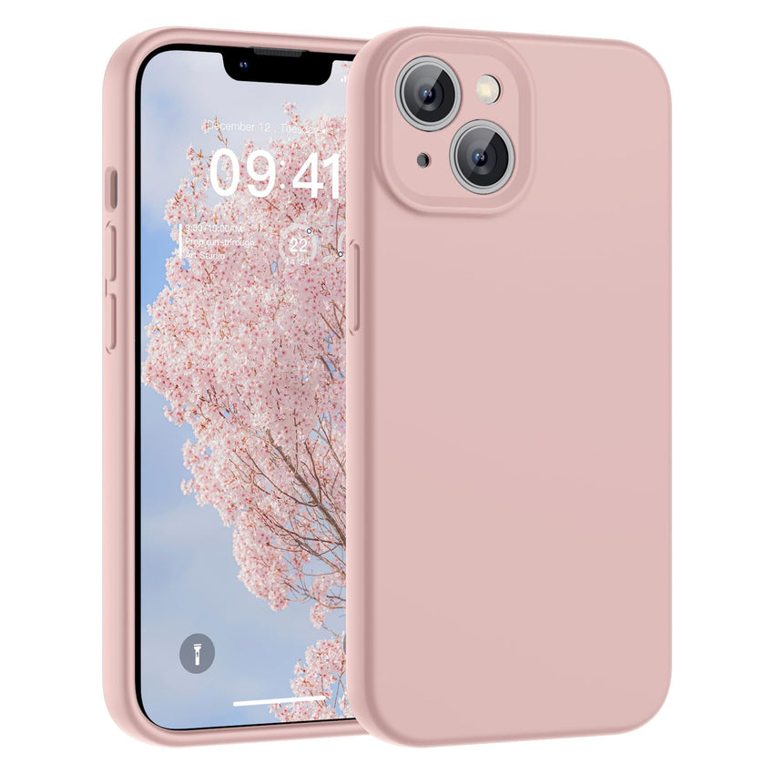 SUPFINE Designed for iPhone 12 Case,Premium Liquid Silicone with [Soft Anti - Scratch Microfiber Lining][Upgraded Camera Protection] Slim Shockproof Protective Phone Case for Men Women Girls,Black - 7DAY'S