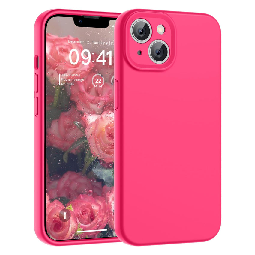 SUPFINE Designed for iPhone 12 Case,Premium Liquid Silicone with [Soft Anti - Scratch Microfiber Lining][Upgraded Camera Protection] Slim Shockproof Protective Phone Case for Men Women Girls,Black - 7DAY'S