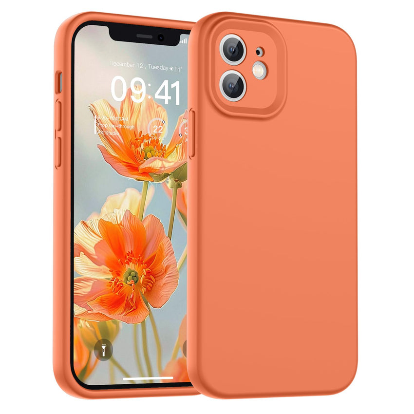 SUPFINE Designed for iPhone 12 Case,Premium Liquid Silicone with [Soft Anti - Scratch Microfiber Lining][Upgraded Camera Protection] Slim Shockproof Protective Phone Case for Men Women Girls,Black - 7DAY'S
