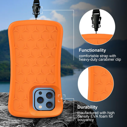 SUPFINE Floating Phone Case for iPhone 15 Pro Max/15 Plus/14 Pro Max/14 Plus/13 Pro Max/12 Pro Max EVA Material Case with Waterproof Dry Bags and Lanyard, 20FT Powerful Drop Protective Cover - 6.7 inch - 7DAY'S