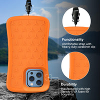 SUPFINE Floating Phone Case for iPhone 15 Pro Max/15 Plus/14 Pro Max/14 Plus/13 Pro Max/12 Pro Max EVA Material Case with Waterproof Dry Bags and Lanyard, 20FT Powerful Drop Protective Cover - 6.7 inch - 7DAY'S