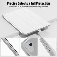 SUPFINE for 10.2 Inch iPad 9th Generation Case 2021, with [ Glass Screen Protector ]/ iPad 8th/7th Generation Case 2020/2019, Slim Stand Translucent Back Shell Cover, Black - 7DAY'S
