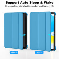 SUPFINE for iPad (A16) 11th Generation Case 11 inch 2025 & iPad 10th Generation Case 10.9 inch 2022, Slim Stand Hard PC Translucent Back Shell Cover (Support Touch ID, Auto Wake/Sleep), Black - 7DAY'S