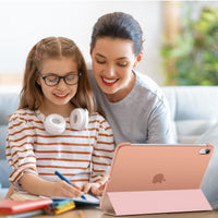 SUPFINE for iPad (A16) 11th Generation Case 11 inch 2025 & iPad 10th Generation Case 10.9 inch 2022, Slim Stand Hard PC Translucent Back Shell Cover (Support Touch ID, Auto Wake/Sleep), Black - 7DAY'S