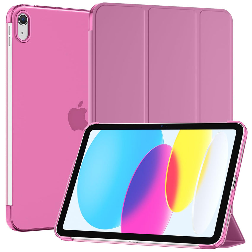 SUPFINE for iPad (A16) 11th Generation Case 11 inch 2025 & iPad 10th Generation Case 10.9 inch 2022, Slim Stand Hard PC Translucent Back Shell Cover (Support Touch ID, Auto Wake/Sleep), Black - 7DAY'S