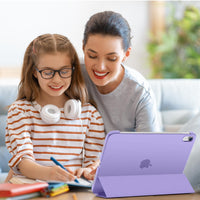 SUPFINE for iPad (A16) 11th Generation Case 11 inch 2025 & iPad 10th Generation Case 10.9 inch 2022, Slim Stand Hard PC Translucent Back Shell Cover (Support Touch ID, Auto Wake/Sleep), Black - 7DAY'S