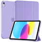 SUPFINE for iPad (A16) 11th Generation Case 11 inch 2025 & iPad 10th Generation Case 10.9 inch 2022, Slim Stand Hard PC Translucent Back Shell Cover (Support Touch ID, Auto Wake/Sleep), Black - 7DAY'S