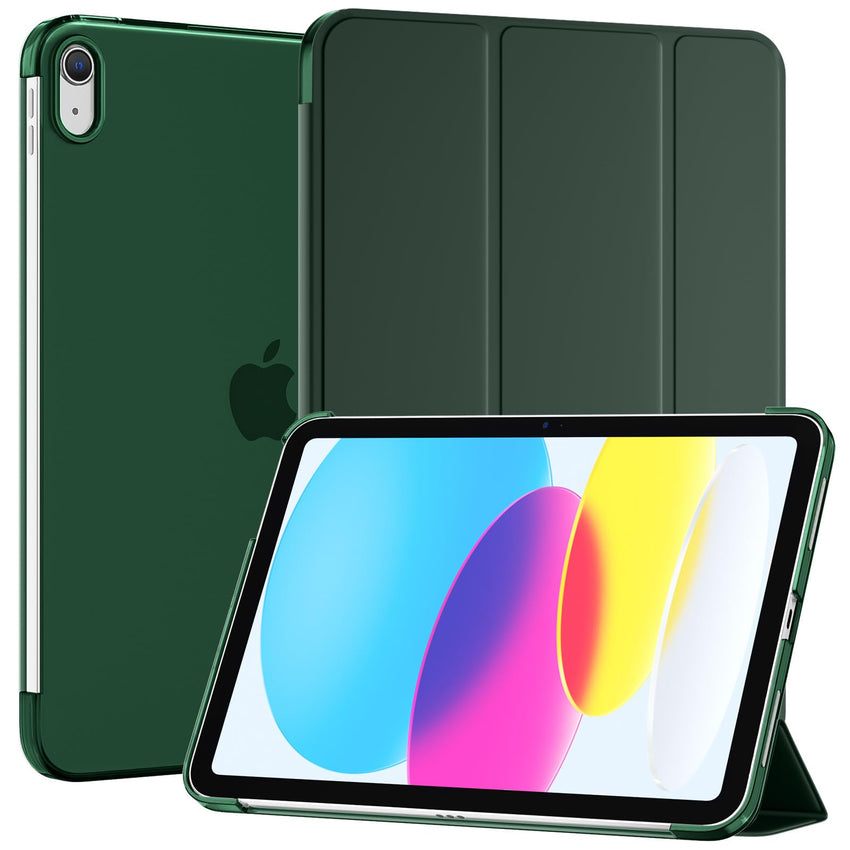 SUPFINE for iPad (A16) 11th Generation Case 11 inch 2025 & iPad 10th Generation Case 10.9 inch 2022, Slim Stand Hard PC Translucent Back Shell Cover (Support Touch ID, Auto Wake/Sleep), Black - 7DAY'S