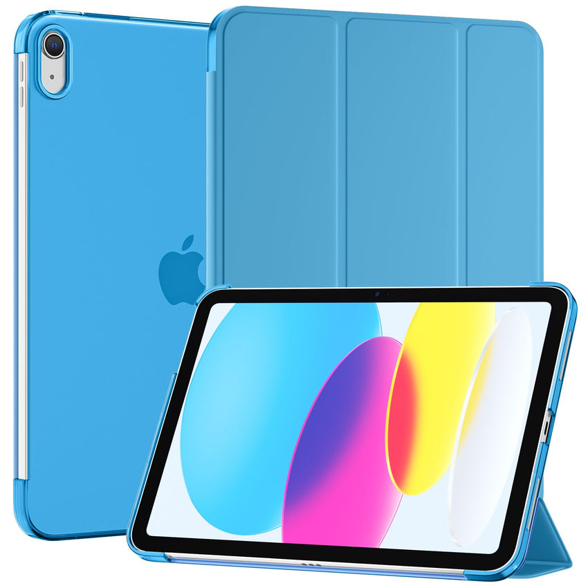 SUPFINE for iPad (A16) 11th Generation Case 11 inch 2025 & iPad 10th Generation Case 10.9 inch 2022, Slim Stand Hard PC Translucent Back Shell Cover (Support Touch ID, Auto Wake/Sleep), Black - 7DAY'S