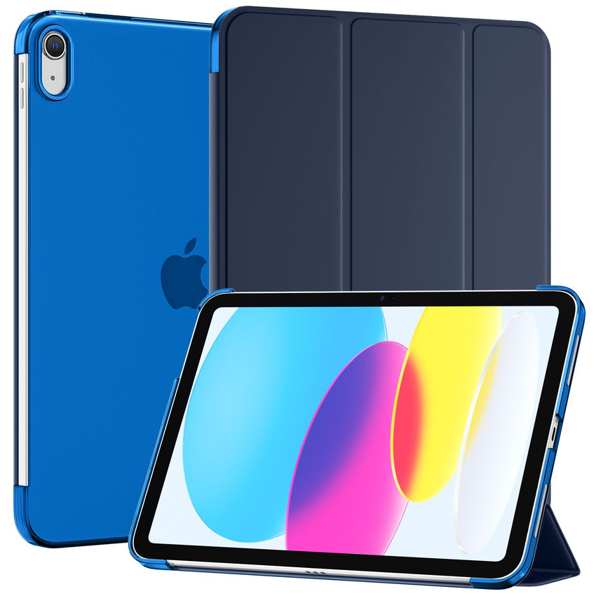 SUPFINE for iPad (A16) 11th Generation Case 11 inch 2025 & iPad 10th Generation Case 10.9 inch 2022, Slim Stand Hard PC Translucent Back Shell Cover (Support Touch ID, Auto Wake/Sleep), Black - 7DAY'S