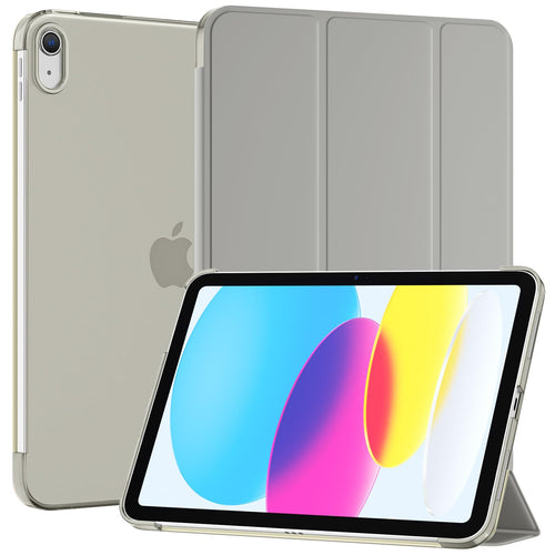 SUPFINE for iPad (A16) 11th Generation Case 11 inch 2025 & iPad 10th Generation Case 10.9 inch 2022, Slim Stand Hard PC Translucent Back Shell Cover (Support Touch ID, Auto Wake/Sleep), Black - 7DAY'S