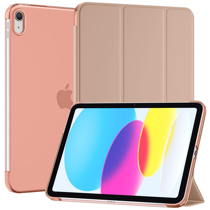 SUPFINE for iPad (A16) 11th Generation Case 11 inch 2025 & iPad 10th Generation Case 10.9 inch 2022, Slim Stand Hard PC Translucent Back Shell Cover (Support Touch ID, Auto Wake/Sleep), Black - 7DAY'S