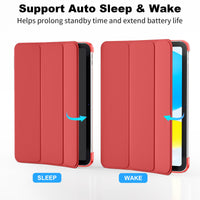 SUPFINE for iPad (A16) 11th Generation Case 11 inch 2025 & iPad 10th Generation Case 10.9 inch 2022, Slim Stand Hard PC Translucent Back Shell Cover (Support Touch ID, Auto Wake/Sleep), Black - 7DAY'S