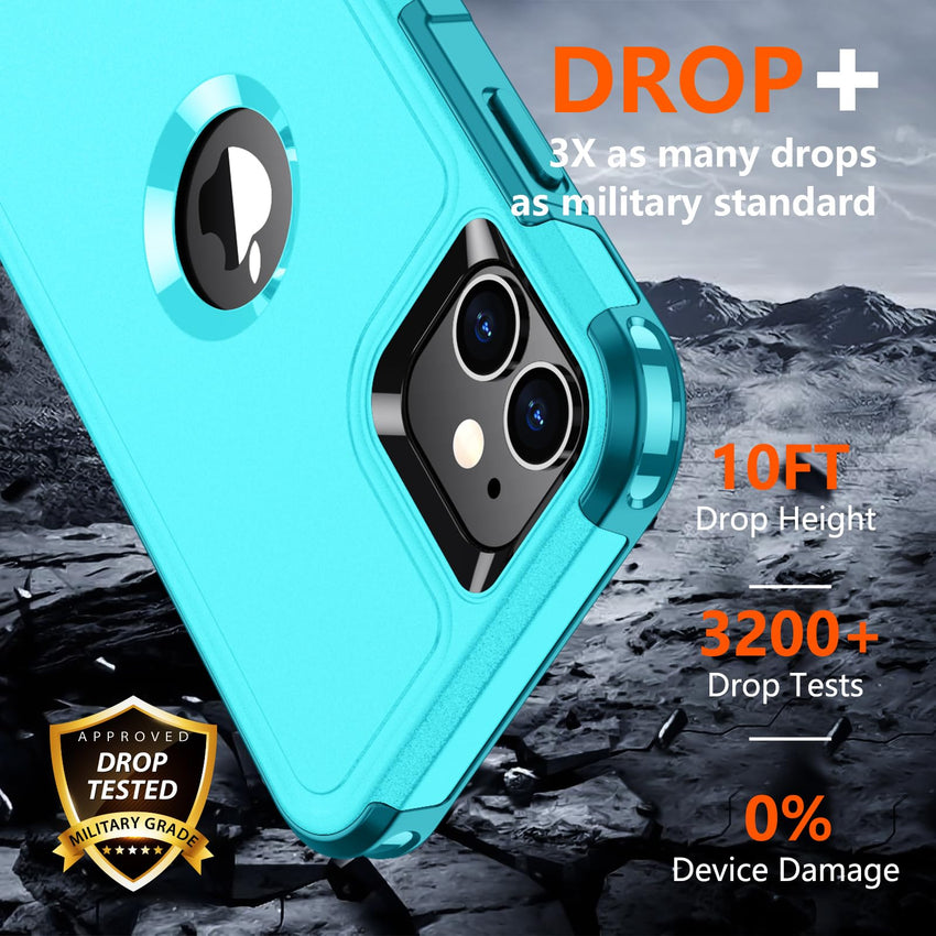 SUPFINE for iPhone 11 Case, [10 FT Military Dropproof] [Dual Layer Structure Protection] Non - Slip Heavy Duty Shockproof Phone Case,Black - 7DAY'S