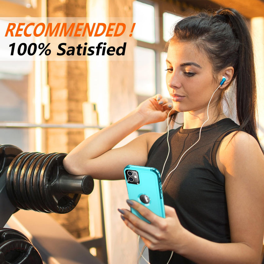 SUPFINE for iPhone 11 Case, [10 FT Military Dropproof] [Dual Layer Structure Protection] Non - Slip Heavy Duty Shockproof Phone Case,Black - 7DAY'S