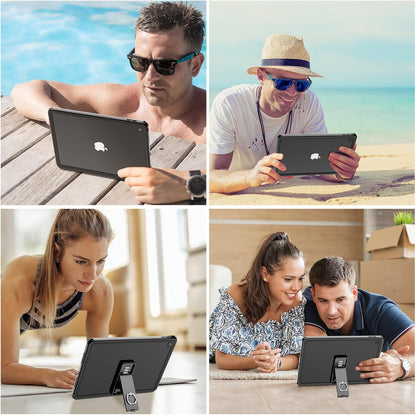 SUPFINE for Waterproof iPad 9th Generation Case, [Built - in Screen Protector] [IP68 Waterproof] Full Body Rugged Shockproof Protective Cover for 10.2 inch iPad 9th/8th/7th(2021/2020/2019), Black/Clear - 7DAY'S