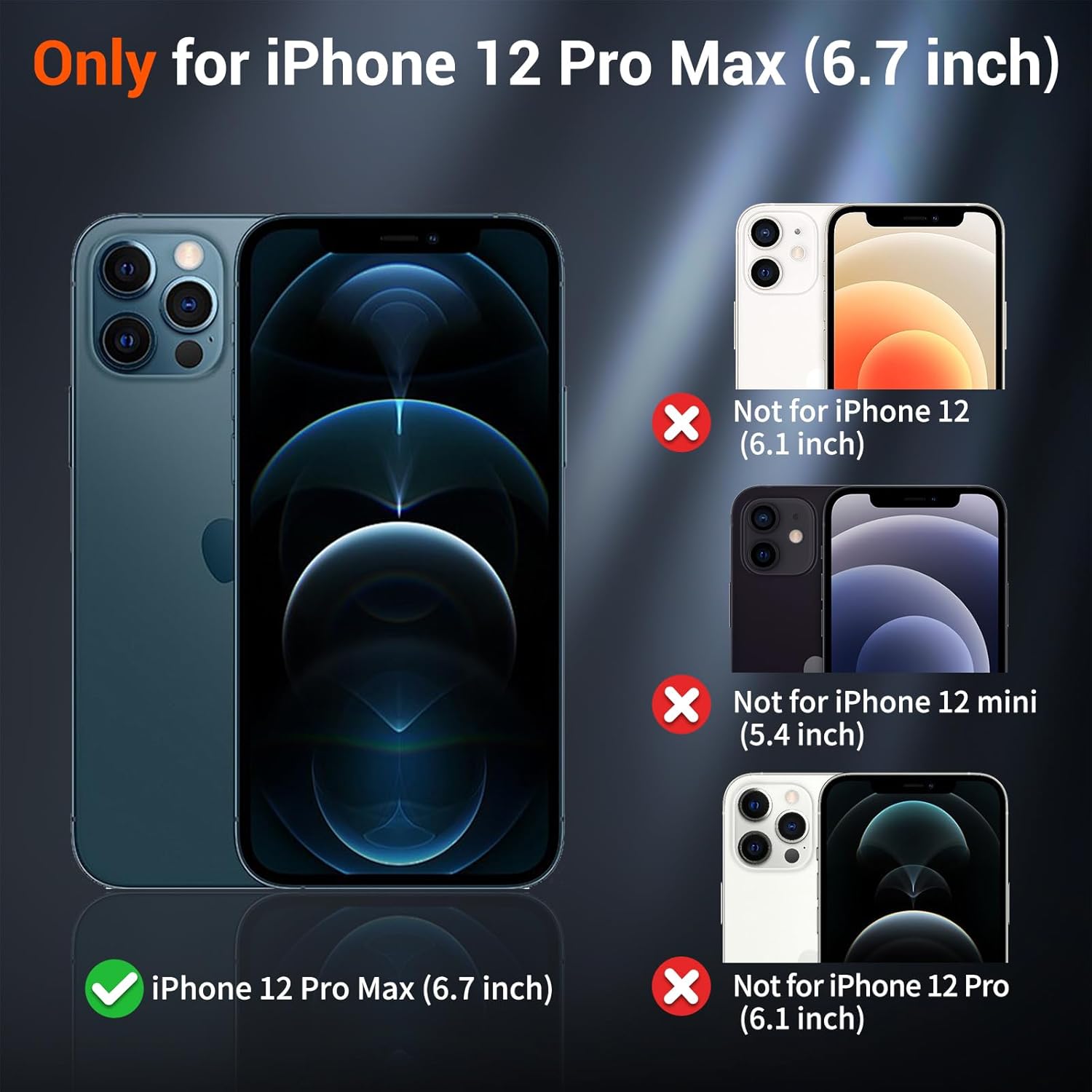 SUPFINE Magnetic for iPhone 12 Pro Max Case (Compatible with MagSafe) (Military Grade Drop Protection) Translucent Matte Shockproof Phone Cover,Deep Blue - 7DAY'S