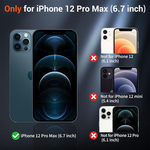 SUPFINE Magnetic for iPhone 12 Pro Max Case (Compatible with MagSafe) (Military Grade Drop Protection) Translucent Matte Shockproof Phone Cover,Deep Blue - 7DAY'S