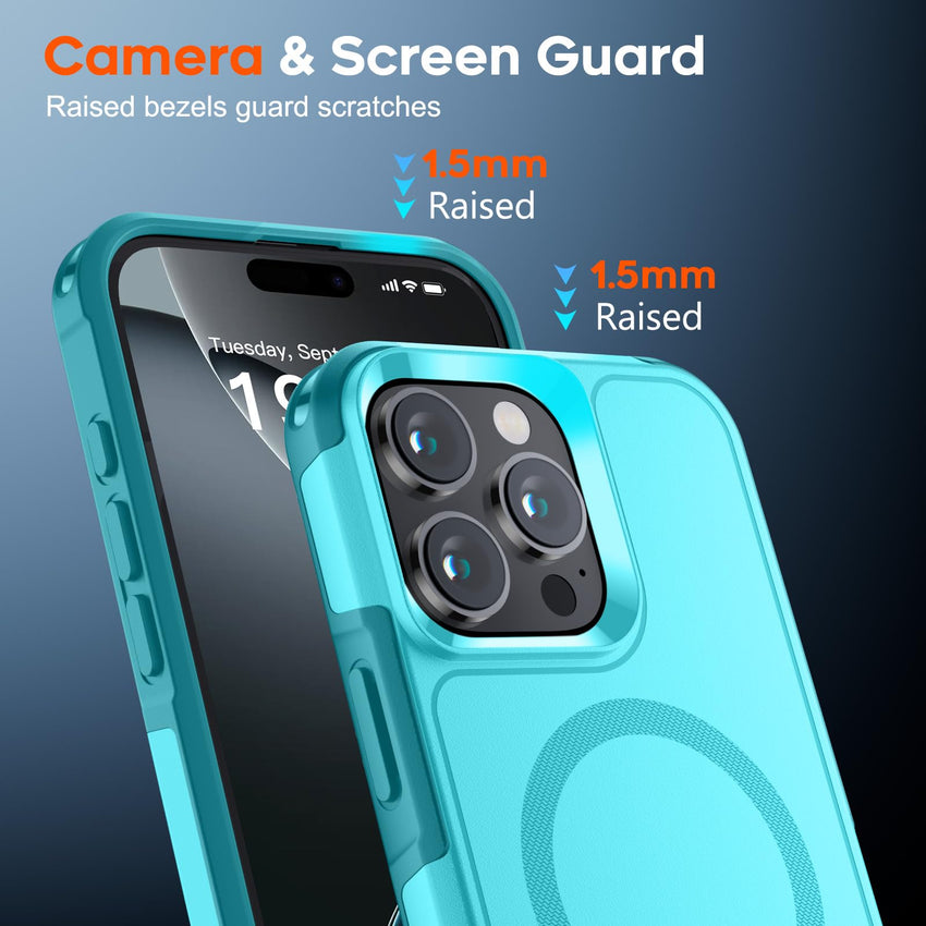 SUPFINE Magnetic for iPhone 12 Pro Max Case, [Compatible with MagSafe][10 FT Military Grade Drop Protection] [Dual Layer Structure Protection] Heavy Duty Full - Body Shockproof Phone Case, Black - 7DAY'S
