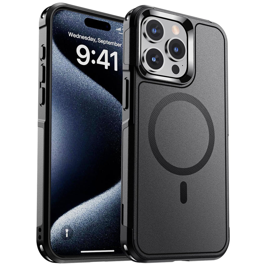 SUPFINE Magnetic for iPhone 12 Pro Max Case, [Compatible with MagSafe][10 FT Military Grade Drop Protection] [Dual Layer Structure Protection] Heavy Duty Full - Body Shockproof Phone Case, Black - 7DAY'S