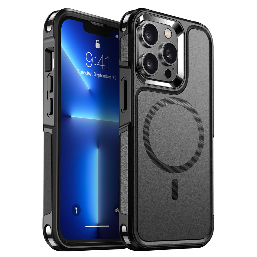 SUPFINE Magnetic for iPhone 12 Pro Max Case, [Compatible with MagSafe][10 FT Military Grade Drop Protection] [Dual Layer Structure Protection] Heavy Duty Full - Body Shockproof Phone Case, Black - 7DAY'S