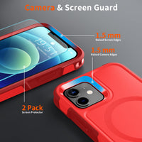 SUPFINE Magnetic for iPhone 12 Pro Max Case, [Compatible with MagSafe][10 FT Military Grade Drop Protection] [Dual Layer Structure Protection] Heavy Duty Full - Body Shockproof Phone Case, Black - 7DAY'S