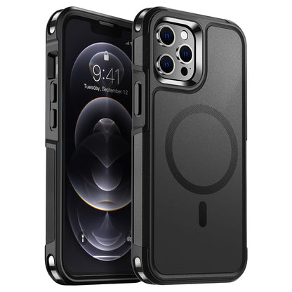 SUPFINE Magnetic for iPhone 12 Pro Max Case, [Compatible with MagSafe][10 FT Military Grade Drop Protection] [Dual Layer Structure Protection] Heavy Duty Full - Body Shockproof Phone Case, Black - 7DAY'S