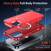 SUPFINE Magnetic for iPhone 12 Pro Max Case, [Compatible with MagSafe][10 FT Military Grade Drop Protection] [Dual Layer Structure Protection] Heavy Duty Full - Body Shockproof Phone Case, Black - 7DAY'S