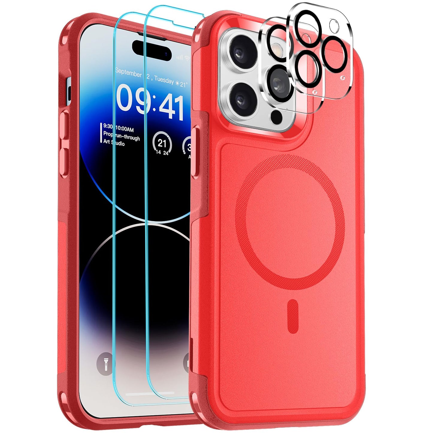 SUPFINE Magnetic for iPhone 12 Pro Max Case, [Compatible with MagSafe][10 FT Military Grade Drop Protection] [Dual Layer Structure Protection] Heavy Duty Full - Body Shockproof Phone Case, Black - 7DAY'S