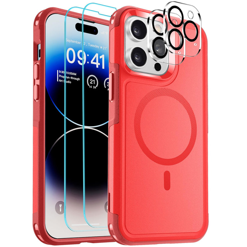 SUPFINE Magnetic for iPhone 12 Pro Max Case, [Compatible with MagSafe][10 FT Military Grade Drop Protection] [Dual Layer Structure Protection] Heavy Duty Full - Body Shockproof Phone Case, Black - 7DAY'S