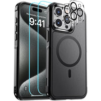 SUPFINE Magnetic for iPhone 12 Pro Max Case, [Compatible with MagSafe][10 FT Military Grade Drop Protection] [Dual Layer Structure Protection] Heavy Duty Full - Body Shockproof Phone Case, Black - 7DAY'S