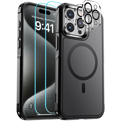SUPFINE Magnetic for iPhone 12 Pro Max Case, [Compatible with MagSafe][10 FT Military Grade Drop Protection] [Dual Layer Structure Protection] Heavy Duty Full - Body Shockproof Phone Case, Black - 7DAY'S