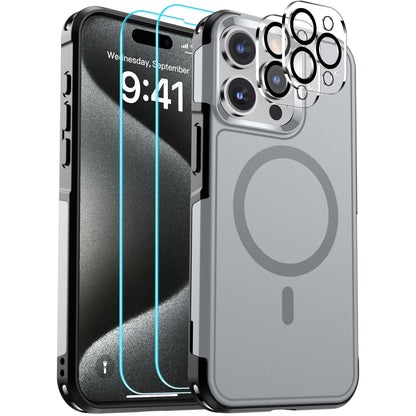 SUPFINE Magnetic for iPhone 12 Pro Max Case, [Compatible with MagSafe][10 FT Military Grade Drop Protection] [Dual Layer Structure Protection] Heavy Duty Full - Body Shockproof Phone Case, Black - 7DAY'S