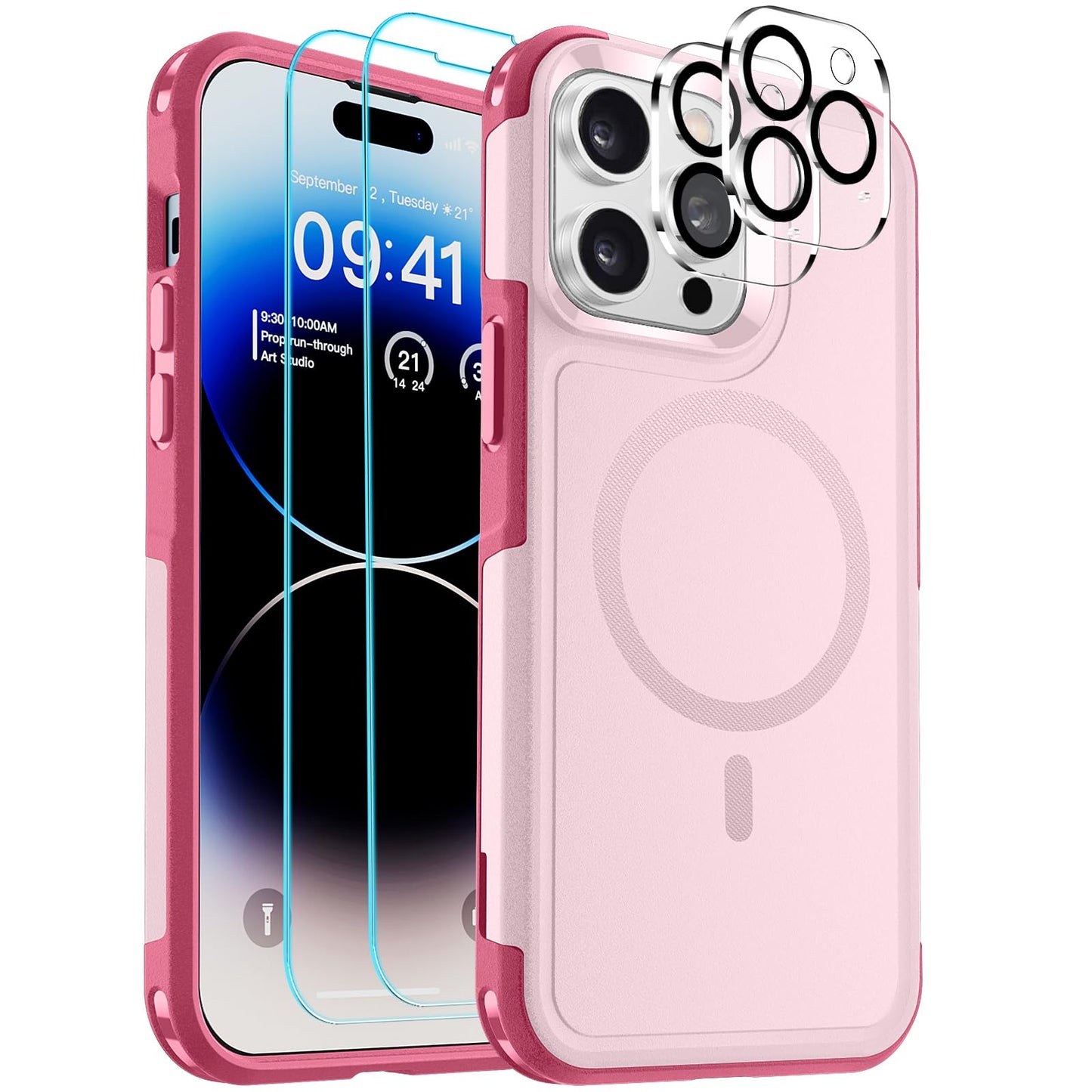 SUPFINE Magnetic for iPhone 12 Pro Max Case, [Compatible with MagSafe][10 FT Military Grade Drop Protection] [Dual Layer Structure Protection] Heavy Duty Full - Body Shockproof Phone Case, Black - 7DAY'S