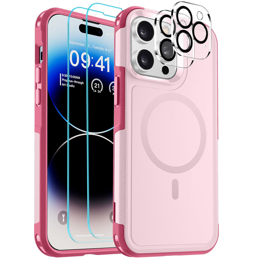 SUPFINE Magnetic for iPhone 12 Pro Max Case, [Compatible with MagSafe][10 FT Military Grade Drop Protection] [Dual Layer Structure Protection] Heavy Duty Full - Body Shockproof Phone Case, Black - 7DAY'S