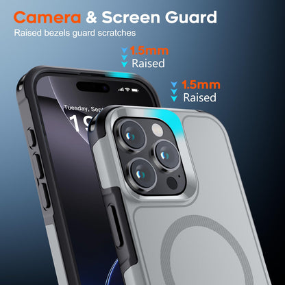 SUPFINE Magnetic for iPhone 12 Pro Max Case, [Compatible with MagSafe][10 FT Military Grade Drop Protection] [Dual Layer Structure Protection] Heavy Duty Full - Body Shockproof Phone Case, Black - 7DAY'S