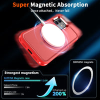 SUPFINE Magnetic for iPhone 12 Pro Max Case, [Compatible with MagSafe][10 FT Military Grade Drop Protection] [Dual Layer Structure Protection] Heavy Duty Full - Body Shockproof Phone Case, Black - 7DAY'S