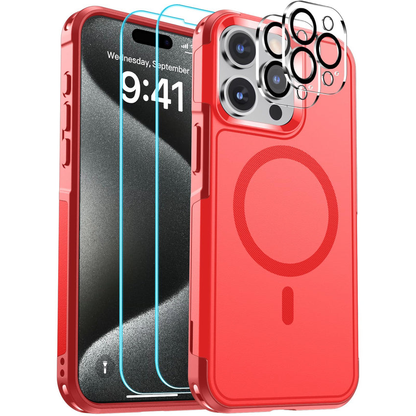 SUPFINE Magnetic for iPhone 12 Pro Max Case, [Compatible with MagSafe][10 FT Military Grade Drop Protection] [Dual Layer Structure Protection] Heavy Duty Full - Body Shockproof Phone Case, Black - 7DAY'S