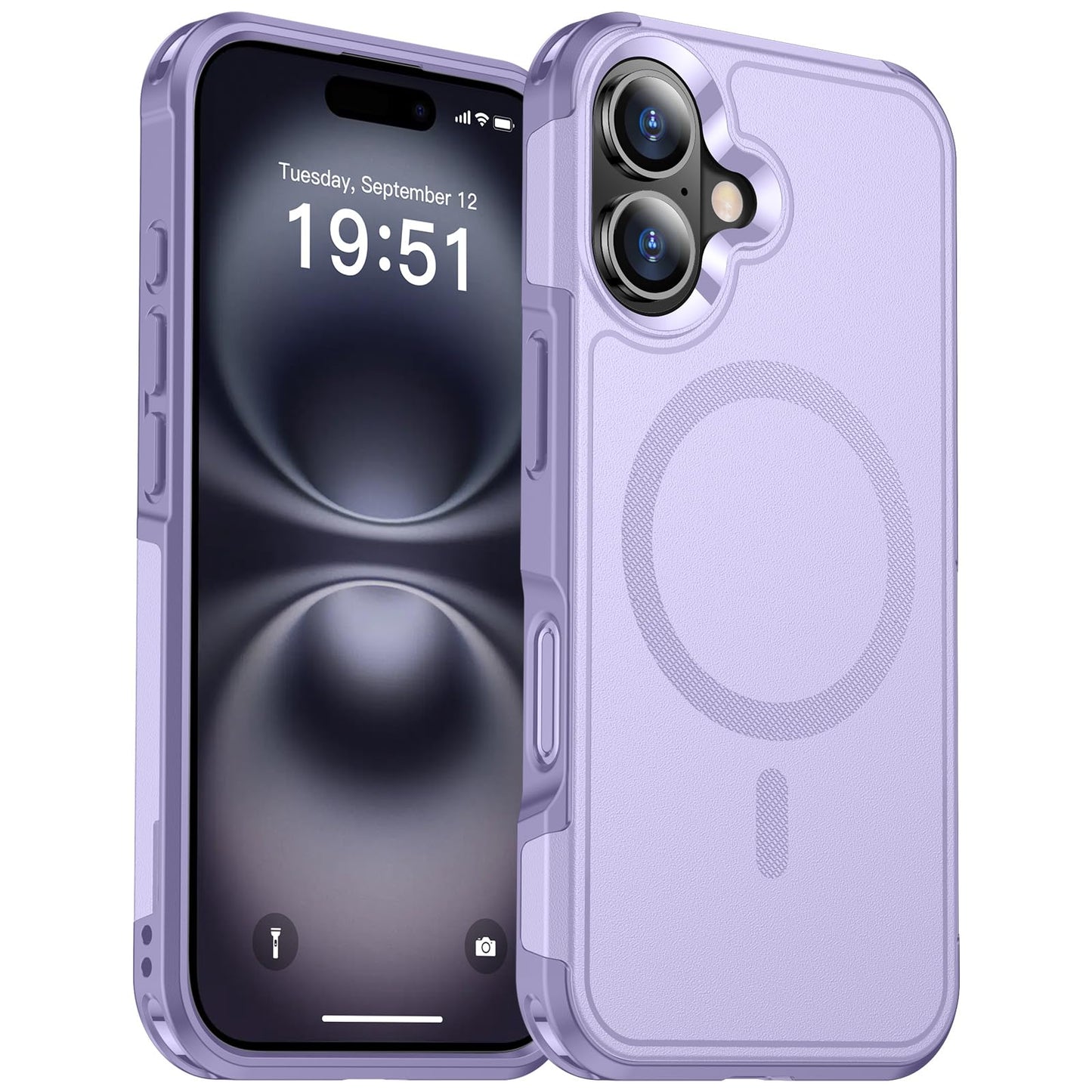 SUPFINE Magnetic for iPhone 12 Pro Max Case, [Compatible with MagSafe][10 FT Military Grade Drop Protection] [Dual Layer Structure Protection] Heavy Duty Full - Body Shockproof Phone Case, Black - 7DAY'S