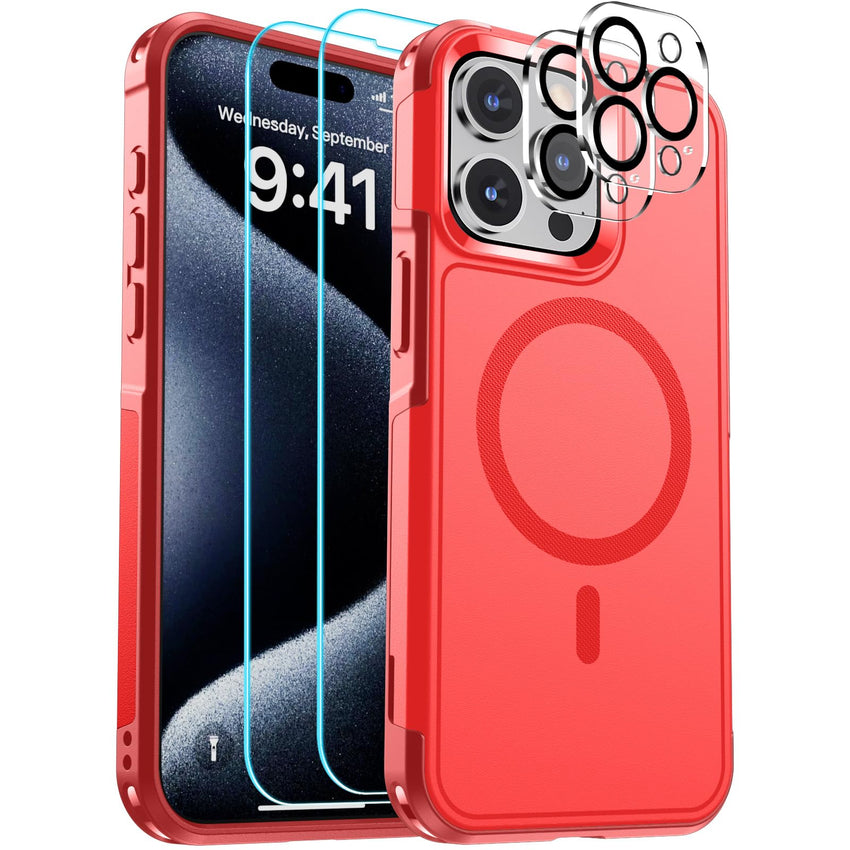 SUPFINE Magnetic for iPhone 12 Pro Max Case, [Compatible with MagSafe][10 FT Military Grade Drop Protection] [Dual Layer Structure Protection] Heavy Duty Full - Body Shockproof Phone Case, Black - 7DAY'S