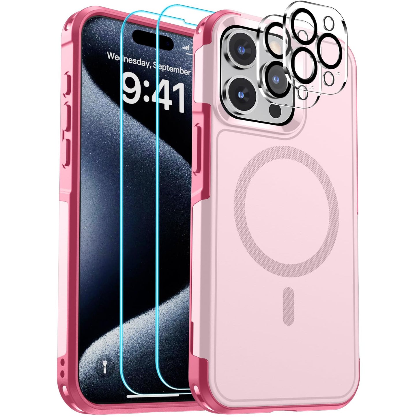 SUPFINE Magnetic for iPhone 12 Pro Max Case, [Compatible with MagSafe][10 FT Military Grade Drop Protection] [Dual Layer Structure Protection] Heavy Duty Full - Body Shockproof Phone Case, Black - 7DAY'S