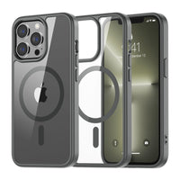 SUPFINE Magnetic for iPhone 13 case & iPhone 14 case, [Compatible with MagSafe][Clear Hard Back with Soft TPU Frame][12FT Military Grade Drop Protection] Shockproof Phone Case,Clear Pink - 7DAY'S