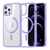 SUPFINE Magnetic for iPhone 13 case & iPhone 14 case, [Compatible with MagSafe][Clear Hard Back with Soft TPU Frame][12FT Military Grade Drop Protection] Shockproof Phone Case,Clear Pink - 7DAY'S