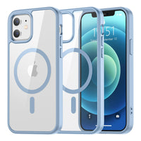 SUPFINE Magnetic for iPhone 13 case & iPhone 14 case, [Compatible with MagSafe][Clear Hard Back with Soft TPU Frame][12FT Military Grade Drop Protection] Shockproof Phone Case,Clear Pink - 7DAY'S