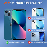 SUPFINE Magnetic for iPhone 13 case & iPhone 14 case, [Compatible with MagSafe][Clear Hard Back with Soft TPU Frame][12FT Military Grade Drop Protection] Shockproof Phone Case,Clear Pink - 7DAY'S