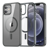 SUPFINE Magnetic for iPhone 13 case & iPhone 14 case, [Compatible with MagSafe][Clear Hard Back with Soft TPU Frame][12FT Military Grade Drop Protection] Shockproof Phone Case,Clear Pink - 7DAY'S
