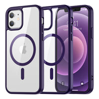 SUPFINE Magnetic for iPhone 13 case & iPhone 14 case, [Compatible with MagSafe][Clear Hard Back with Soft TPU Frame][12FT Military Grade Drop Protection] Shockproof Phone Case,Clear Pink - 7DAY'S
