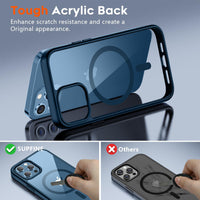 SUPFINE Magnetic for iPhone 13 case & iPhone 14 case, [Compatible with MagSafe][Clear Hard Back with Soft TPU Frame][12FT Military Grade Drop Protection] Shockproof Phone Case,Clear Pink - 7DAY'S