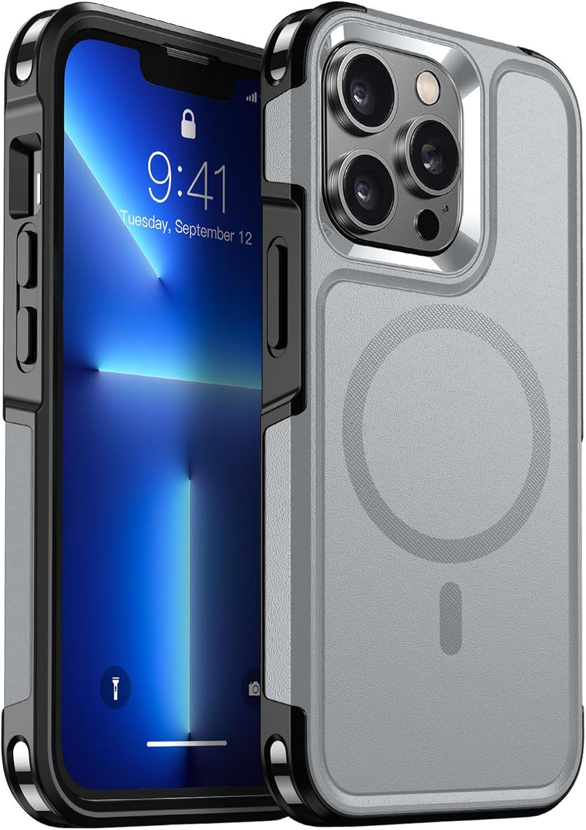 SUPFINE Magnetic for iPhone 13 Pro Case, [Compatible with MagSafe][10 FT Military Grade Drop Protection] [Dual Layer Structure Protection] Heavy Duty Full - Body Shockproof Phone Case,Gray - 7DAY'S