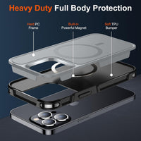 SUPFINE Magnetic for iPhone 13 Pro Case, [Compatible with MagSafe][10 FT Military Grade Drop Protection] [Dual Layer Structure Protection] Heavy Duty Full - Body Shockproof Phone Case,Gray - 7DAY'S